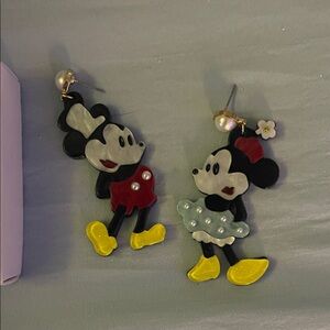 Disney Mickey and Minnie Earrings - Red, Yellow, Black